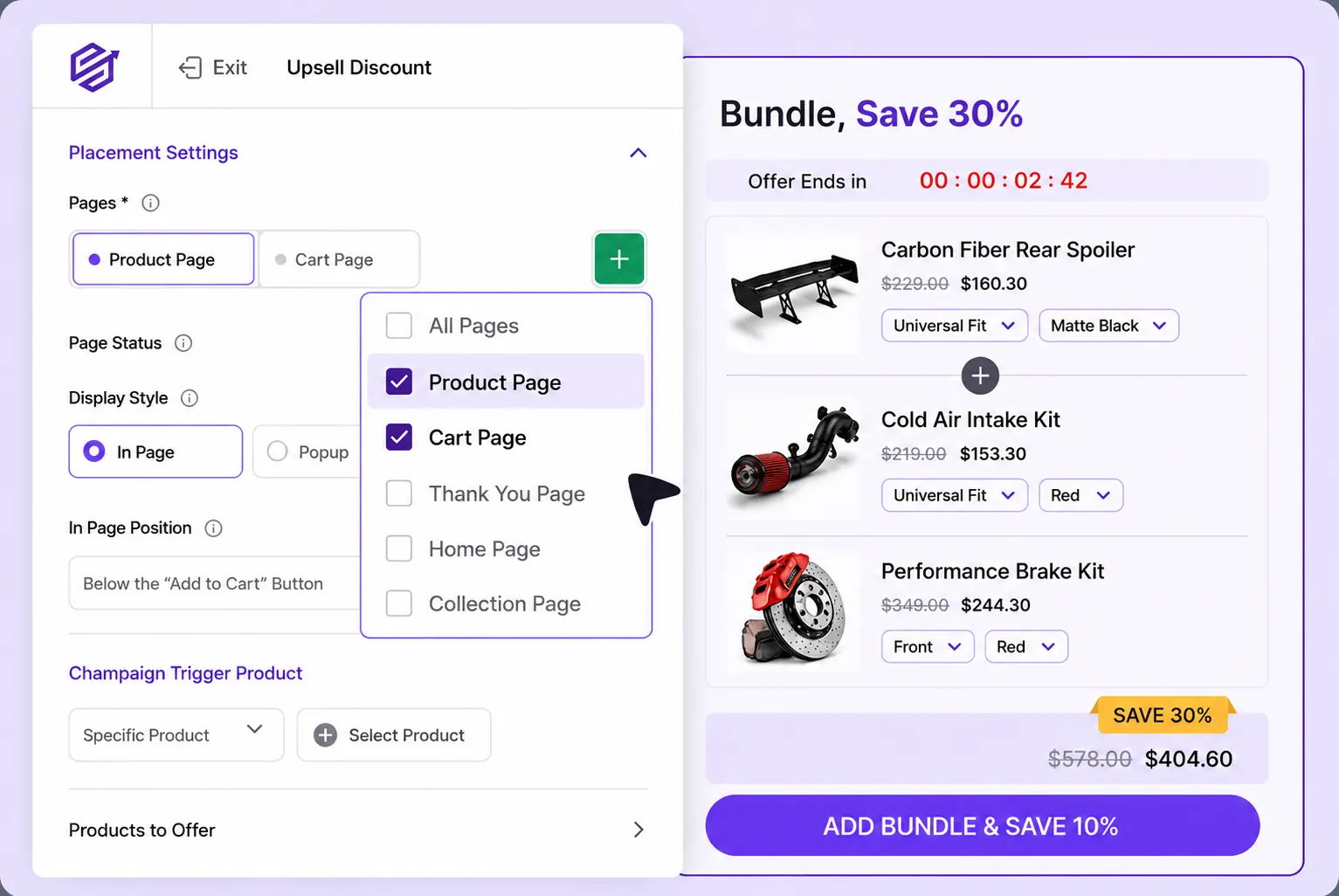 Create bundle discount campaign step