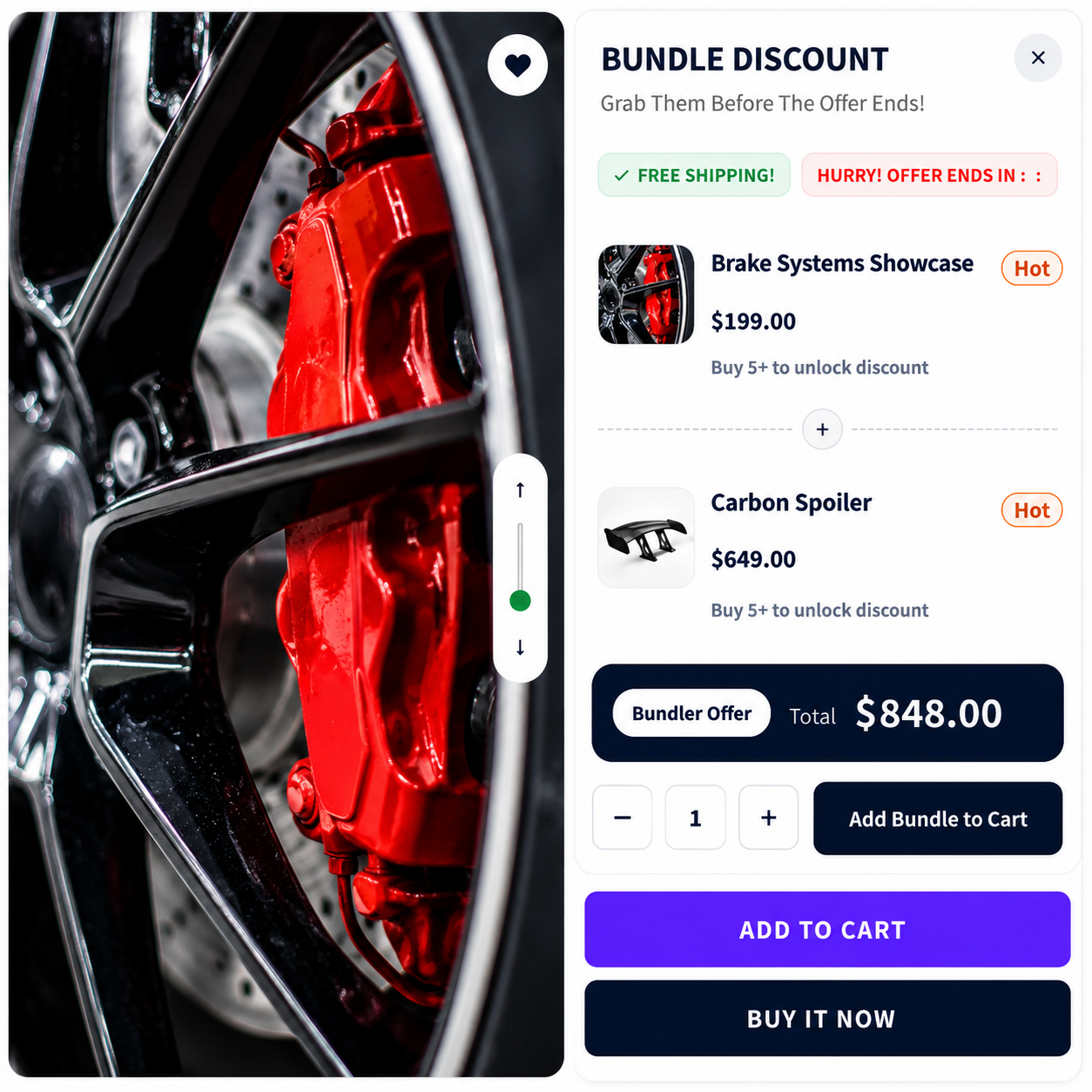 Bundle Discount widget preview